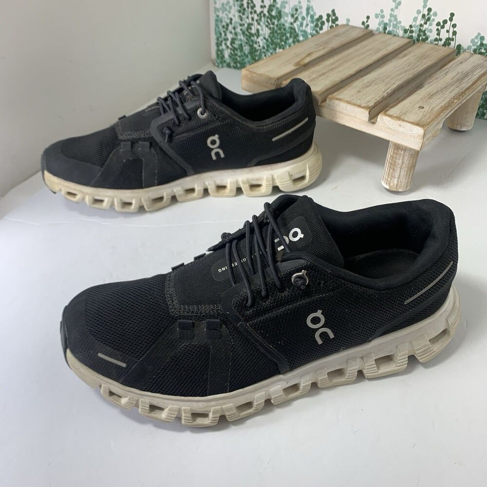 On Running Cloud Women’s Black Athletic Running Shoes Sneakers Size 7.5 - Picture 11 of 16